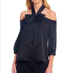 CECE Black Off The Shoulder Blouse